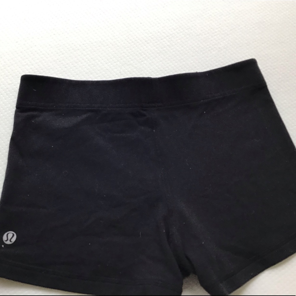Lululemon black yoga shorts